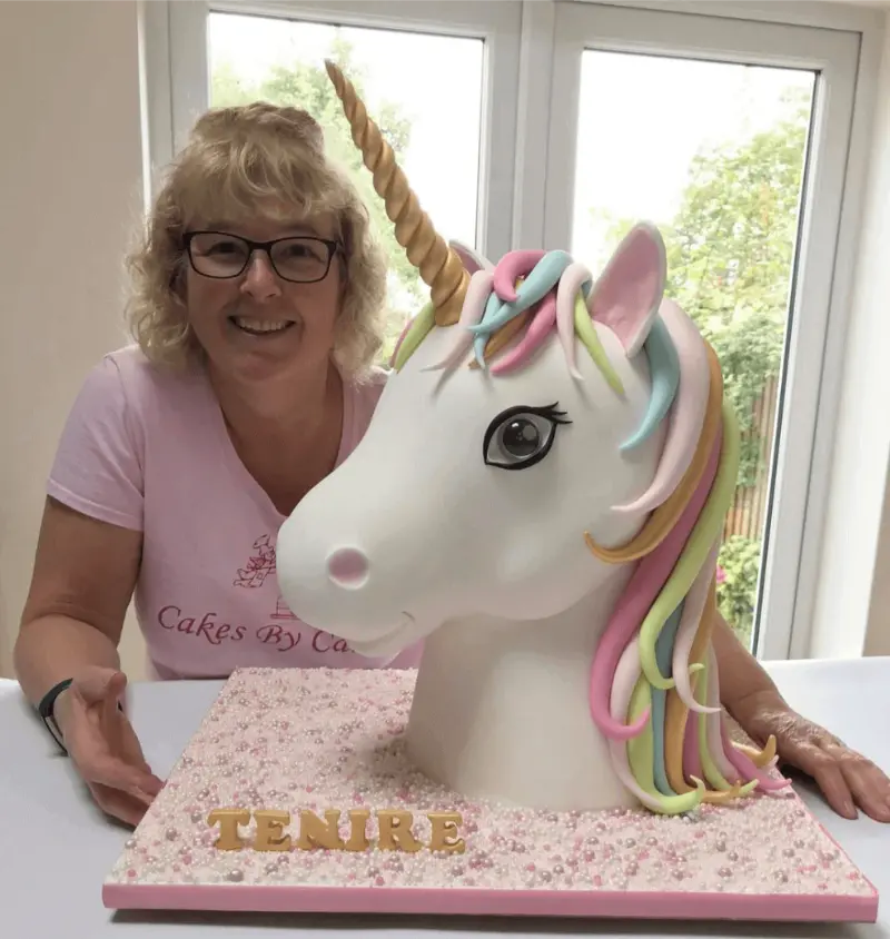 unicorn structured cake