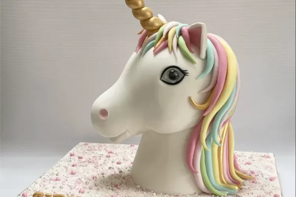 unicorn structured cake
